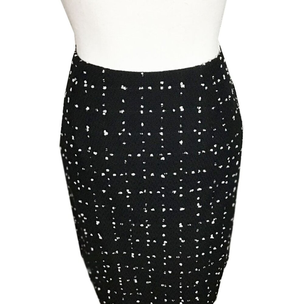 MOSCHINO 1990s Vintage Black & White Salt & Pepper Cashmere Jacket & Mini Skirt - Picture 11 of 16